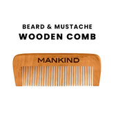 Beard & Mustache Wooden Comb – For Styling & Grooming